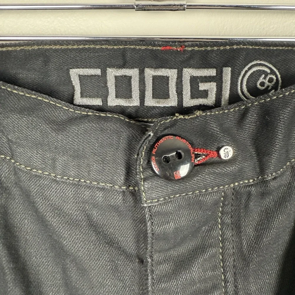 Coogi Men's‎ Black Jean Shorts Flap Pocket Hip Hop Streetwear Y2K Baggy Size 42